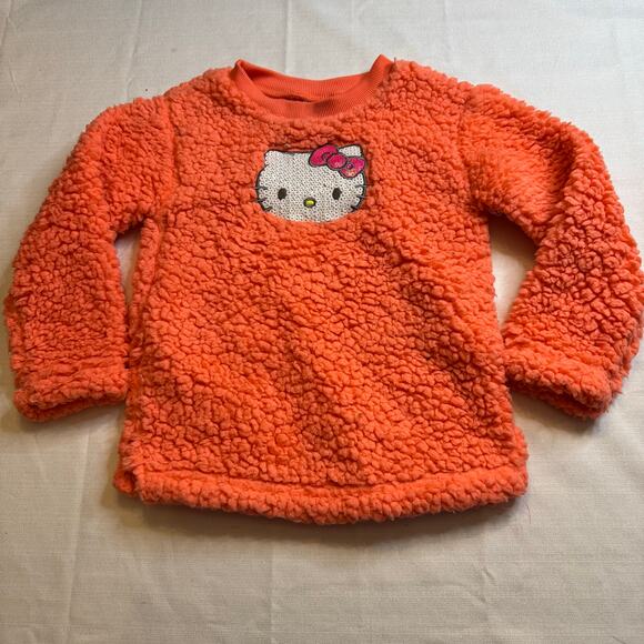 Hello Kitty Sherpa Fleece Sweatshirt Girls Size 4T - Picture 1 of 7
